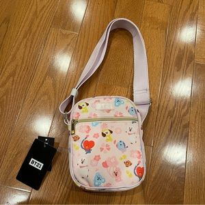 BTS BT21 Sakura Cherry Blossom Athletic Crossbody Bag